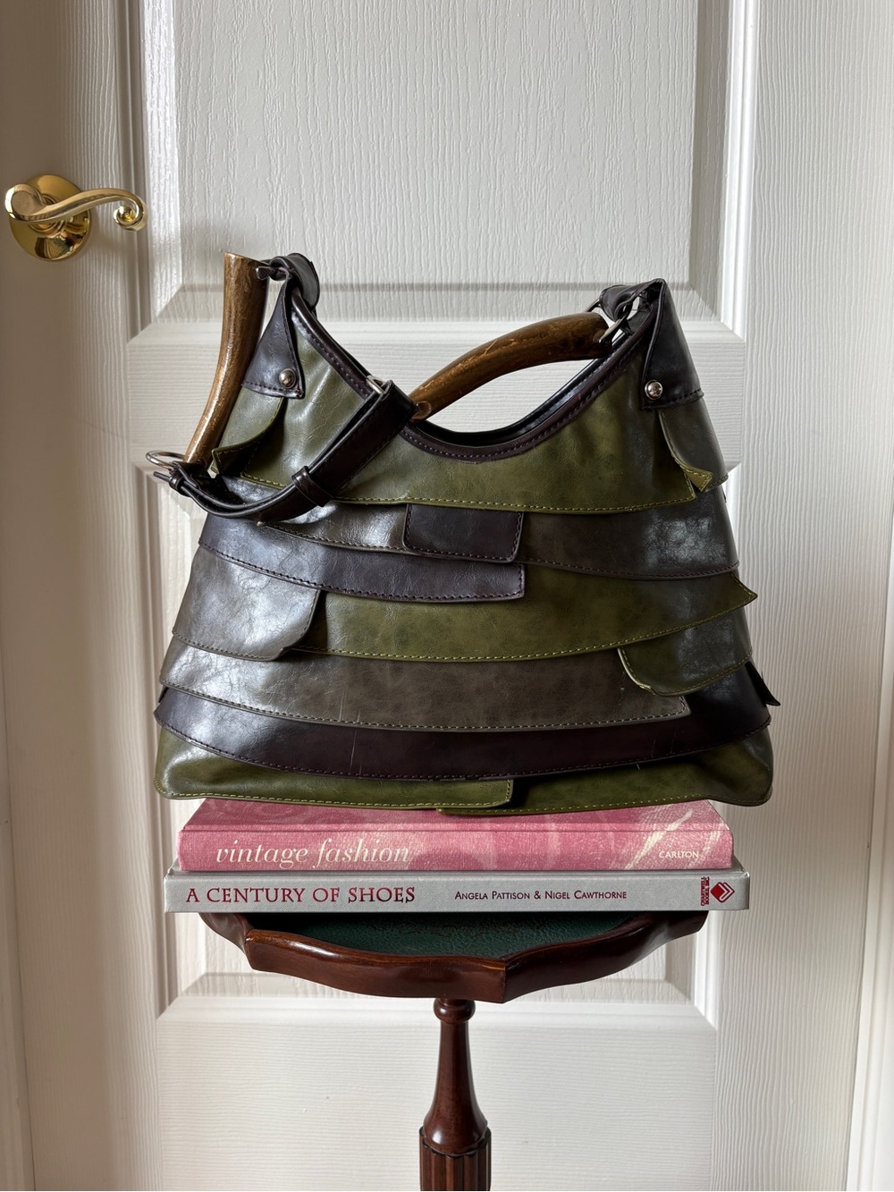 Vintage Layered Leather Hobo Bag